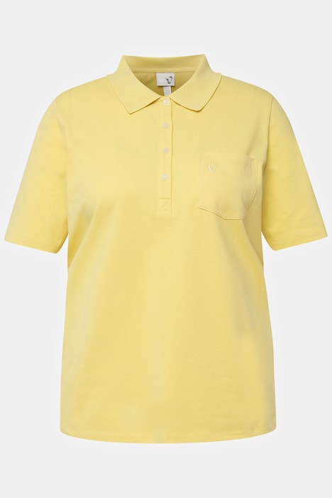Poloshirt, Ajour-Rhomben, Polokragen, Halbarm
