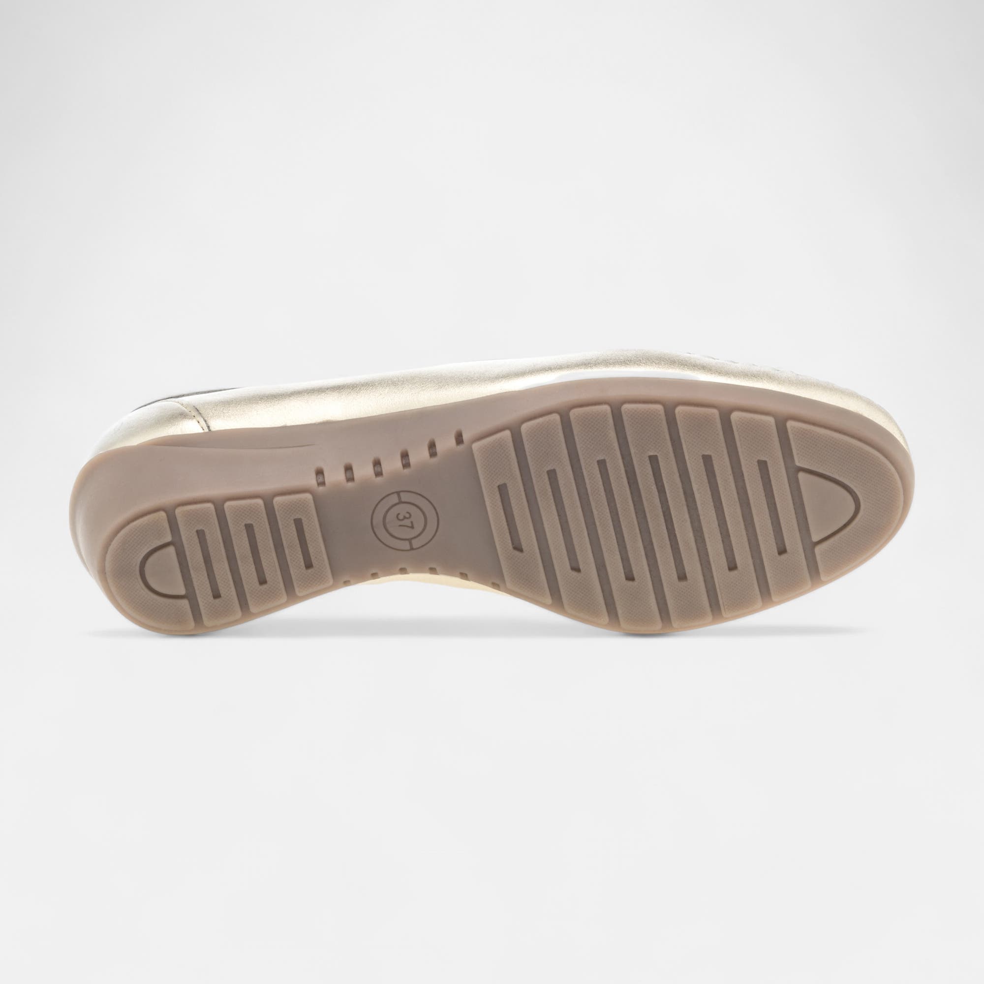 Mocassins pieds sensibles Femme en cuir or