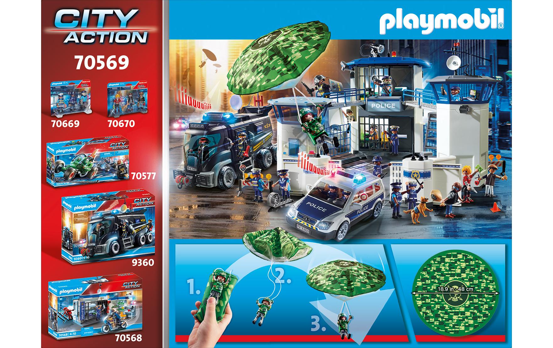 City Action Polizei-Hubschrauber:Fallschirm-Verfolgung 70569Polizei-Spielset