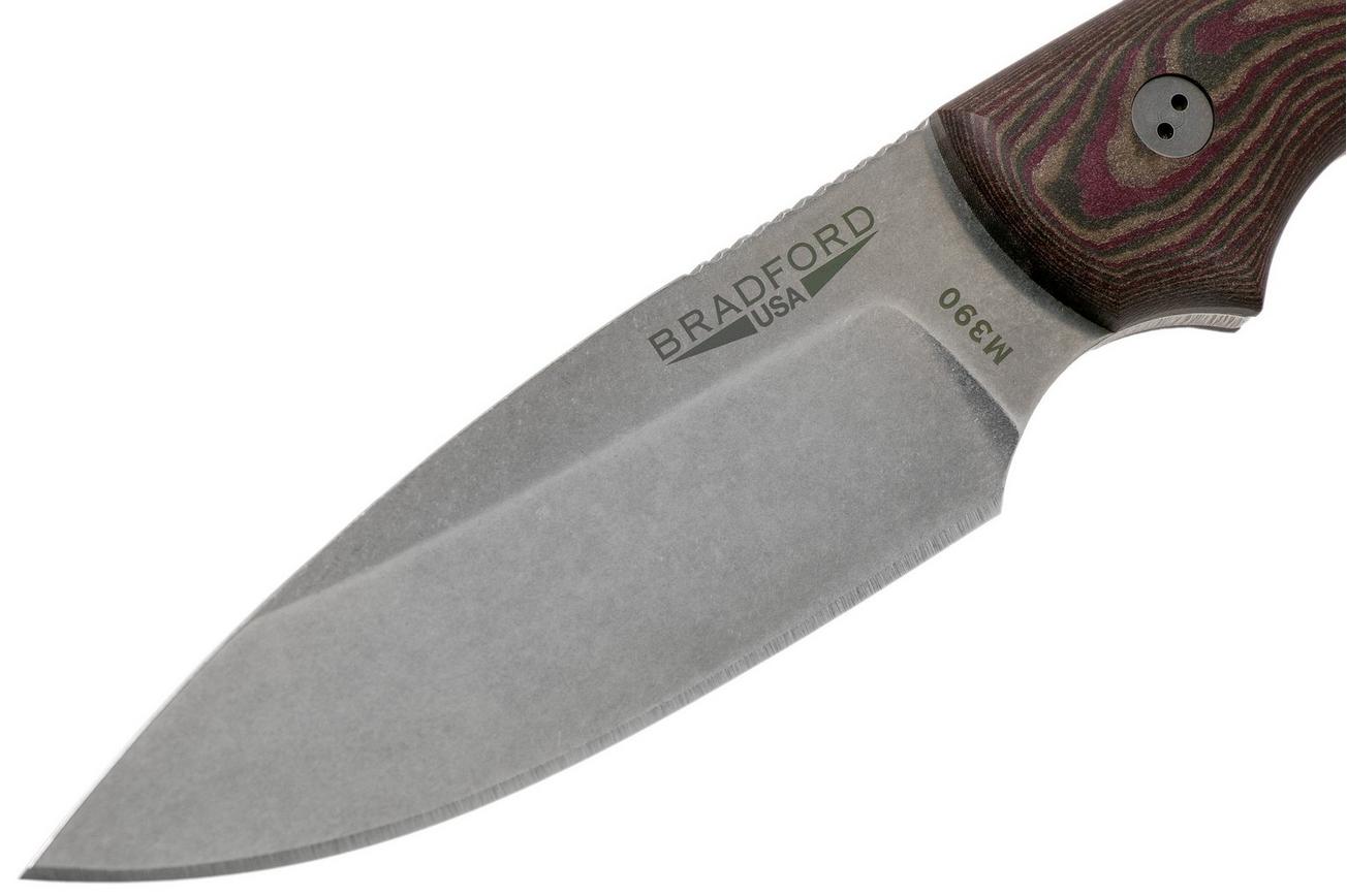 Bradford Guardian 3, 3D Brown-Red Richlite, M390 Sabre Stonewash Knivesandtools Exclusive