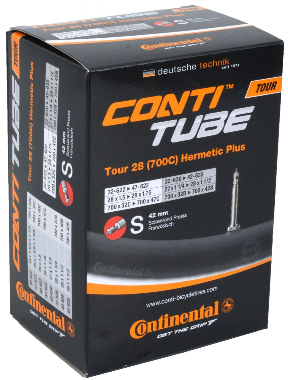 Continental Schlauch Tour 28 Hermetic Plus S42