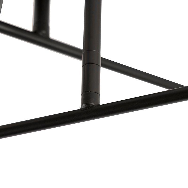 Industriële plafondlamp zwart met goud 6-lichts - Sydney