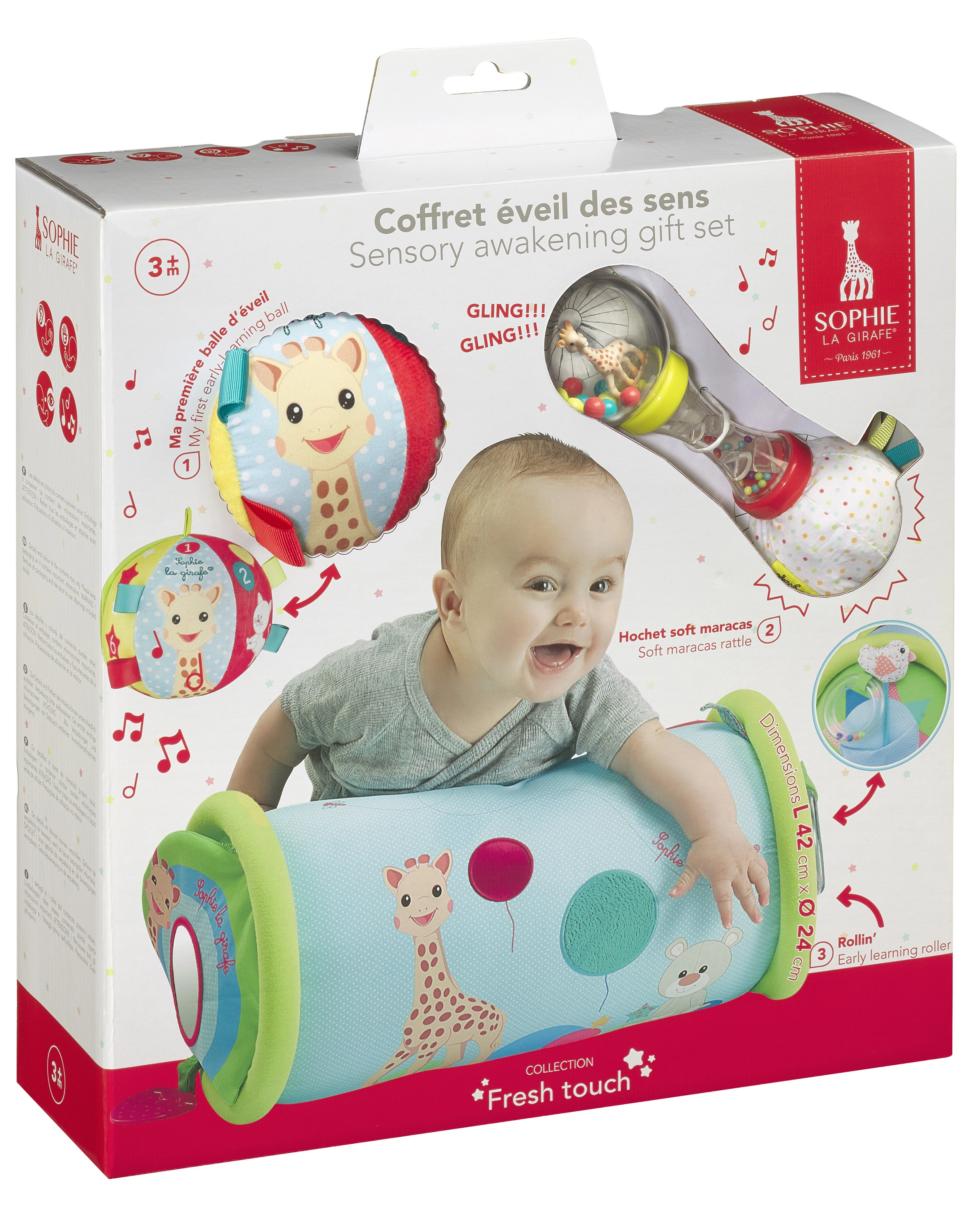 Spielzeug-Set SOPHIE LA GIRAFE® ACTIVITY 3-teilig