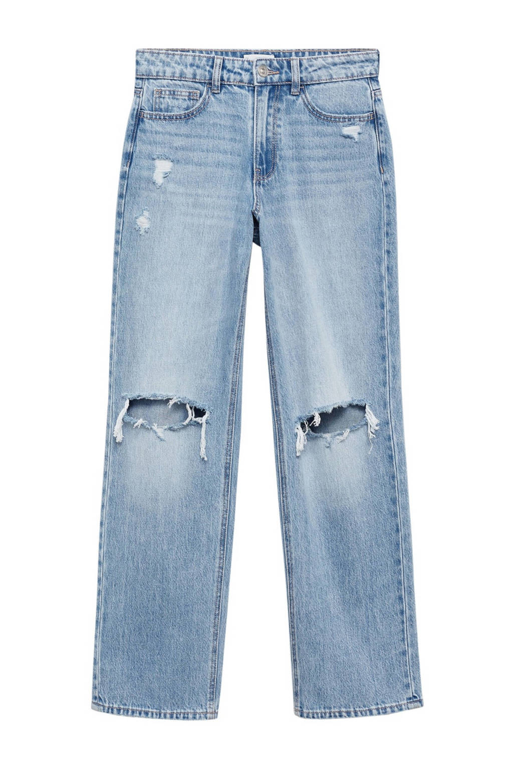 MANGO TEEN straight leg jeans changeant blauw