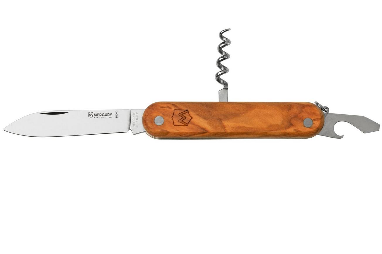 Mercury Multi-Tool Knife 913-3LC Olive Wood, 3 functies, zakmes