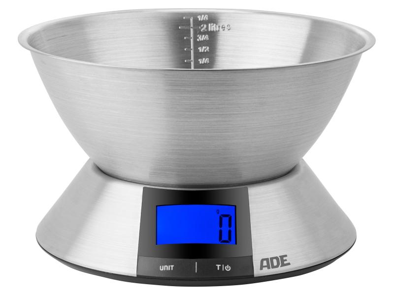 ADE Küchenwaage Hanna Chrom/Silber Küchenwaage mit Wiegeschale