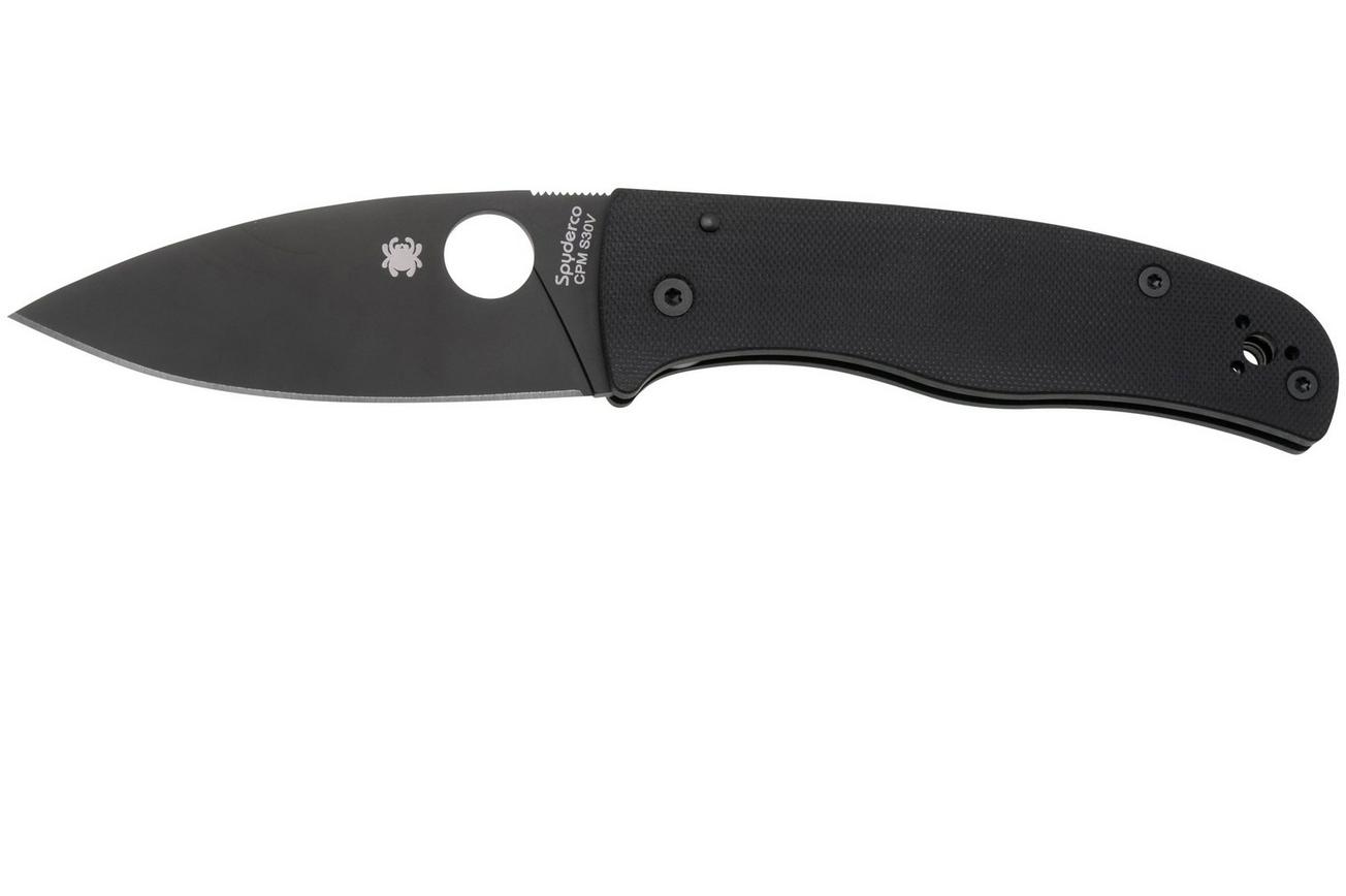 Spyderco Bodacious C263GPBK, DLC CPM S30V, Black G10 zakmes, Sal Glesser design