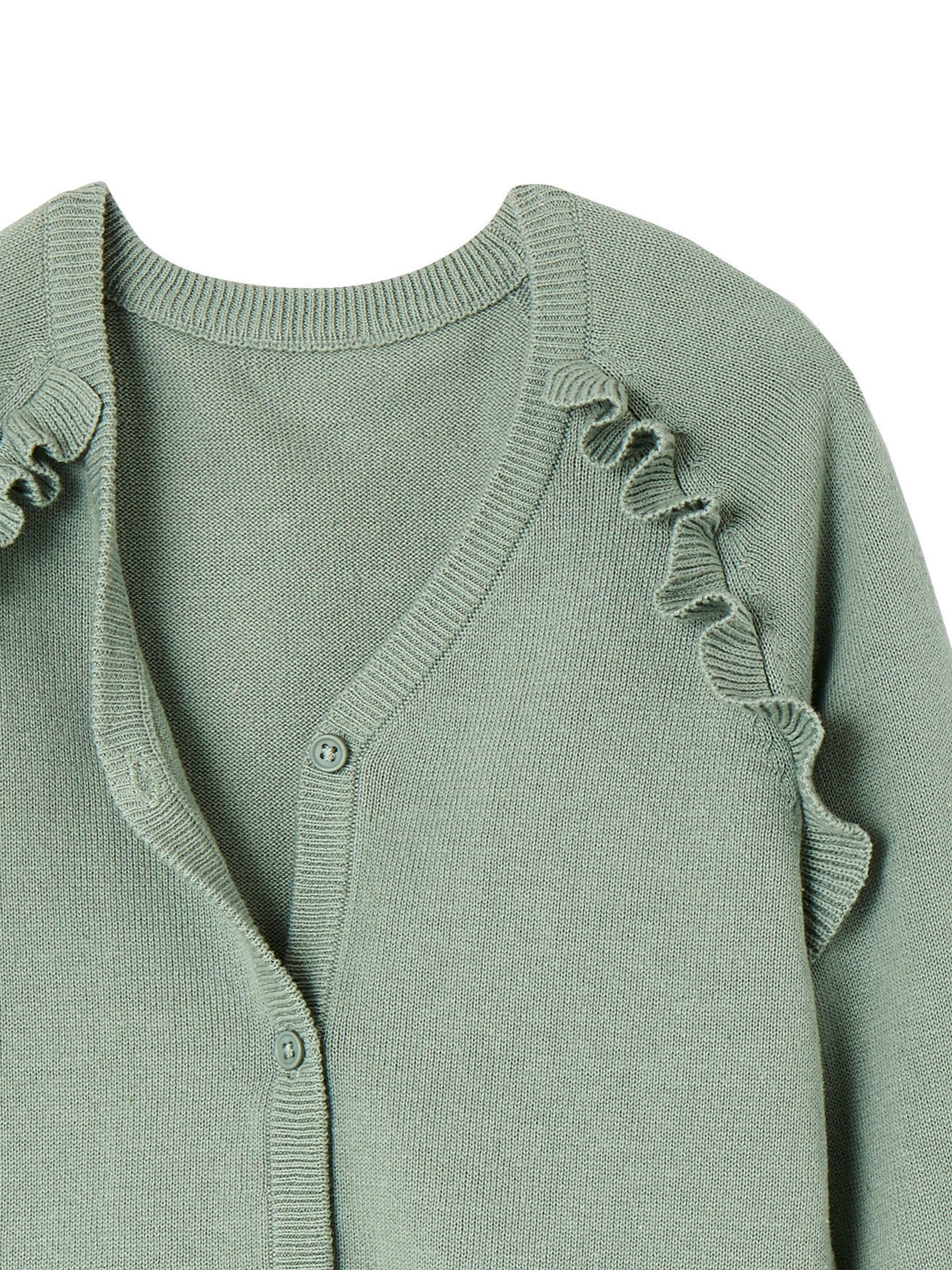 Vertbaudet Festliche Mädchen Strickjacke salbeigrün