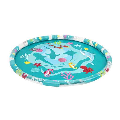Tapete para piscina Bestway Water Jet, 165 cm, estampa azul marinho.