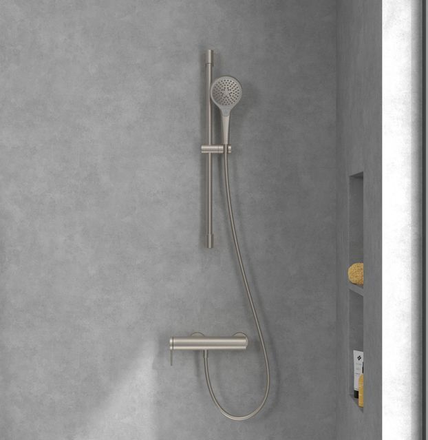 Villeroy & Boch Loop & Friends Douchekraan - Geborsteld Nikkel - Mengkraan