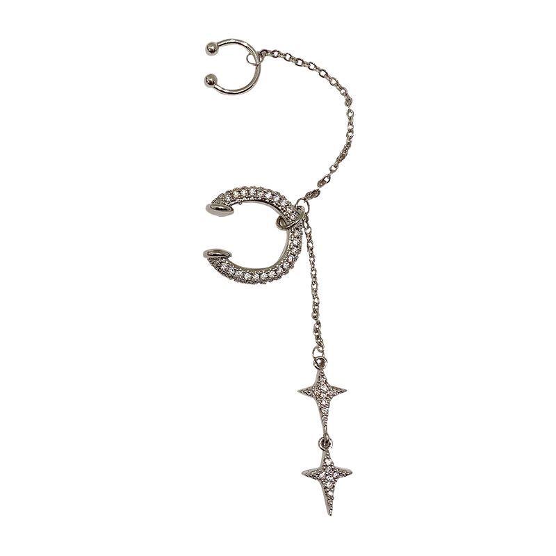 True Glam - Oormanchet met ster en ketting
