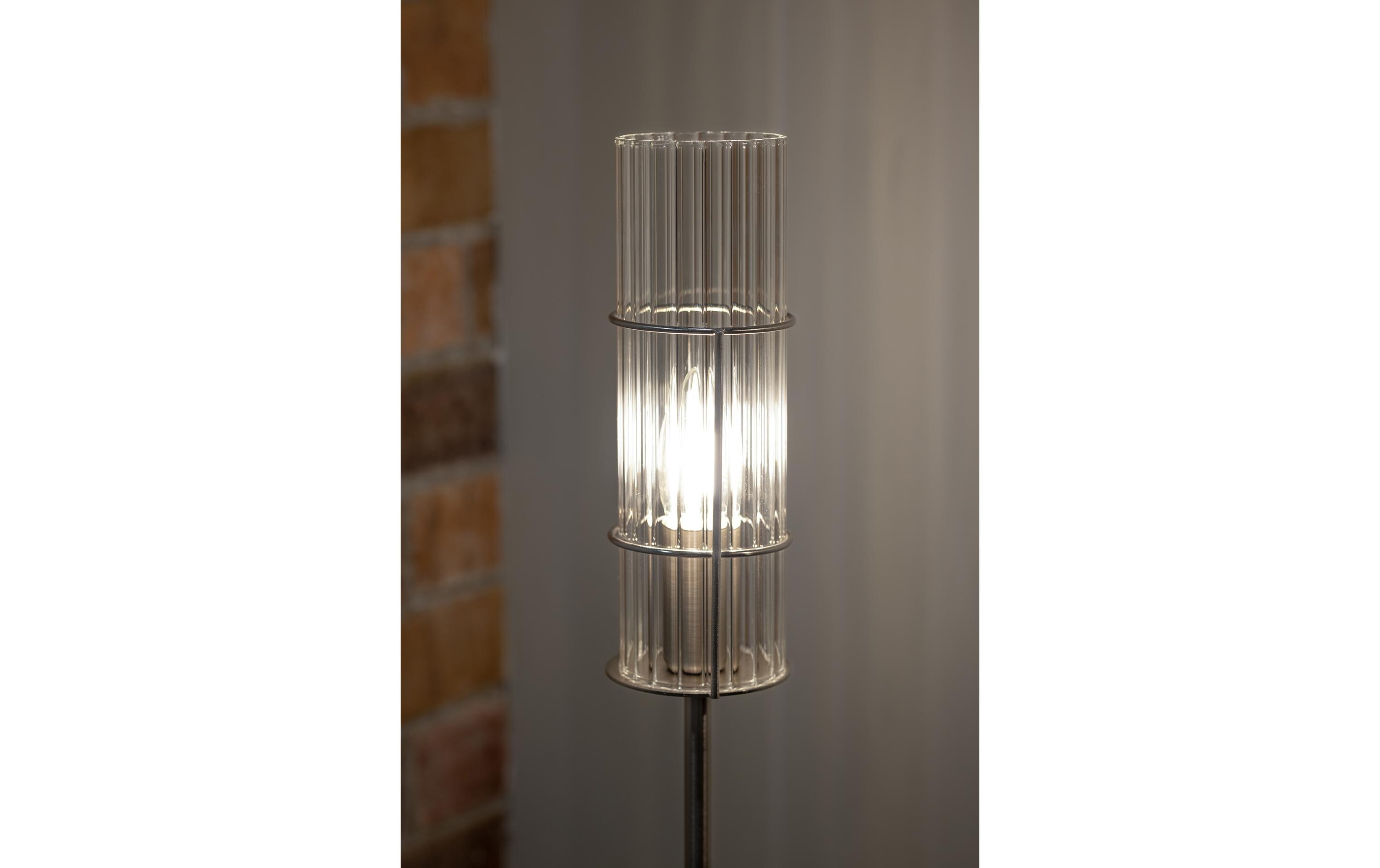 Tischleuchte Tubo 1L, E14, 65 cm, NickelWohnraumleuchte