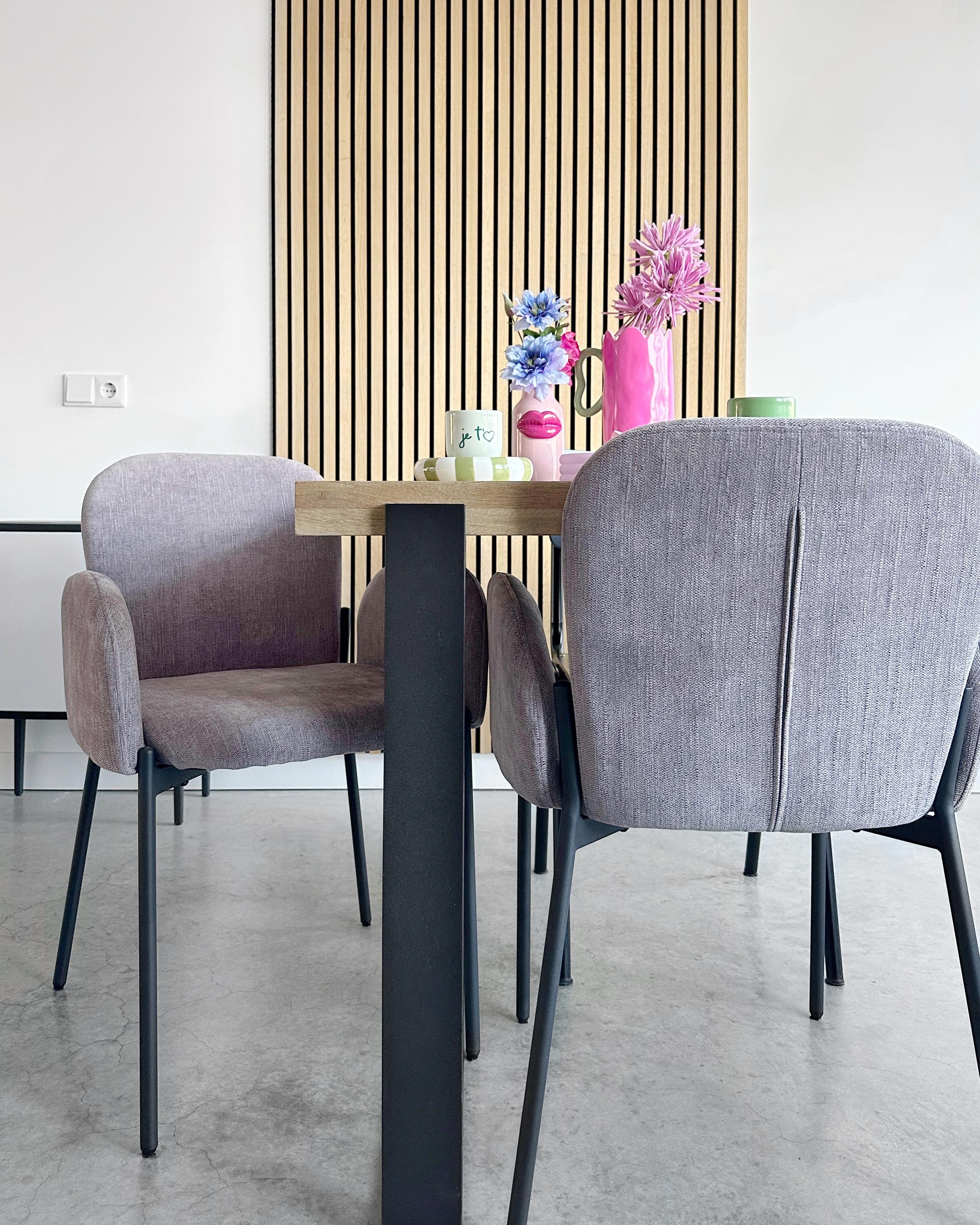 Set van 2 eetkamerstoelen ALBEE Roze