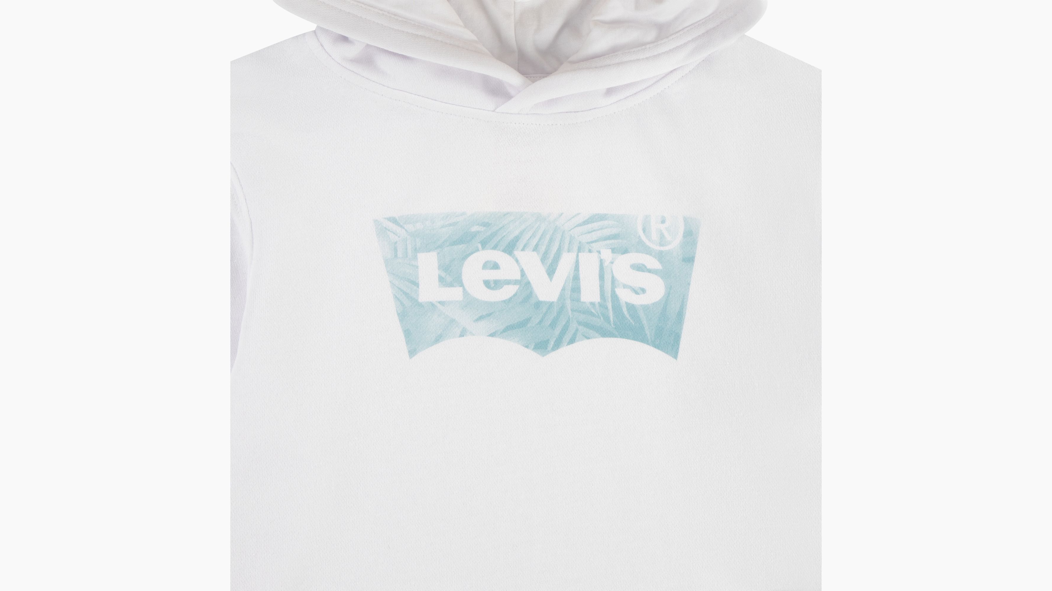 Ado sweat à capuche Palm Batwing - Bright White - Blanc