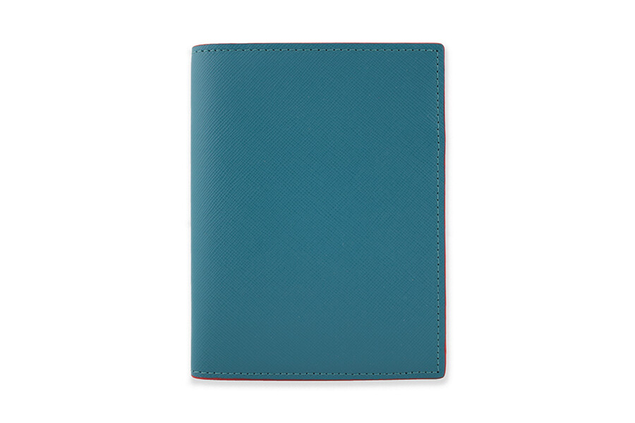 Stair Passport holder petrol Saffiano