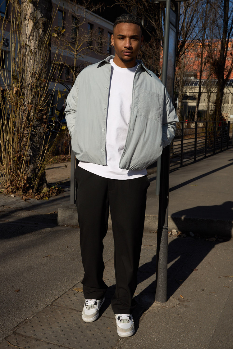 Chemise légère grise