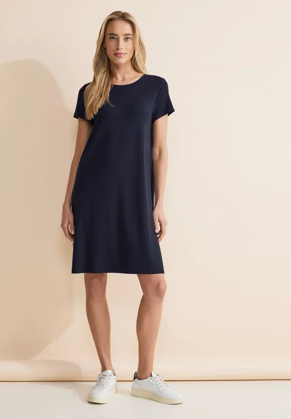Basic T-Shirt-Kleid - deep blue