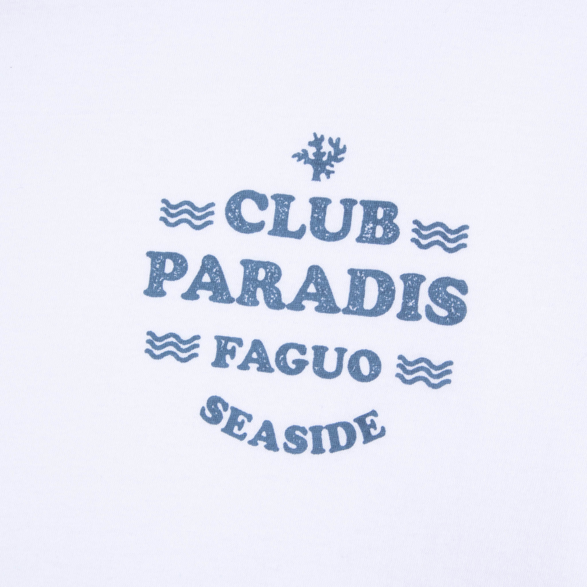 T-shirt blanc club paradis coton et coton recyclé - modèle arcy