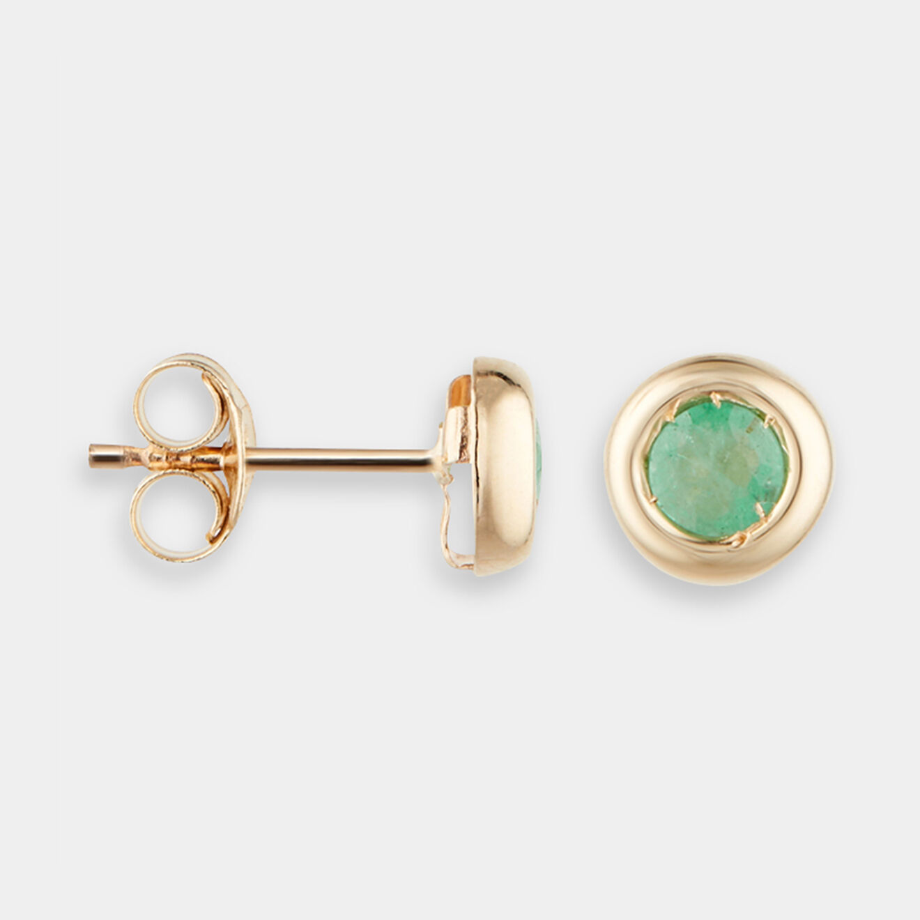 By Colette Boucles d'oreilles Green Donut Emeraude 0.12 ct or jaune