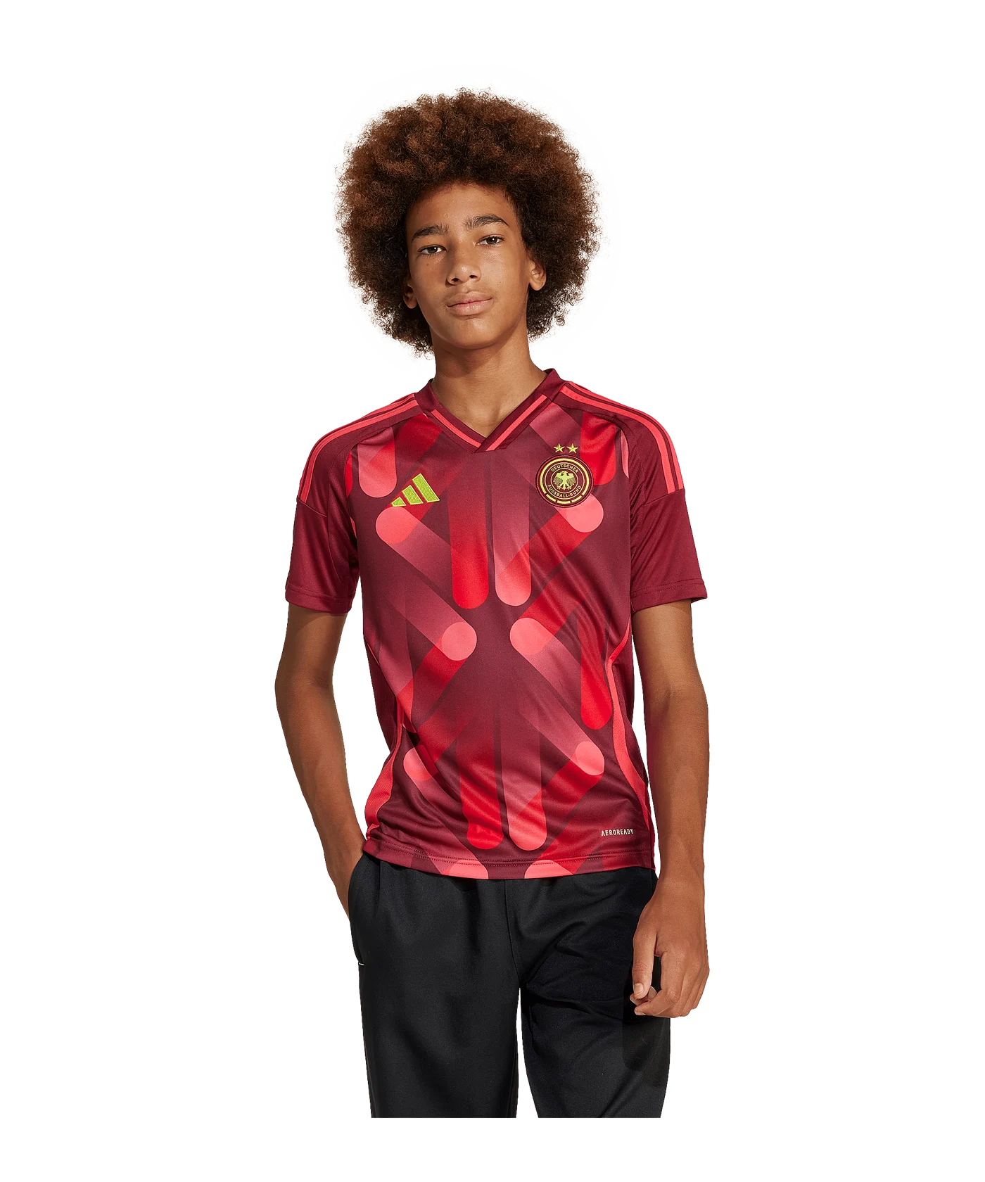 adidas Deutschland Trikot Away EM 2025 Kids Rot