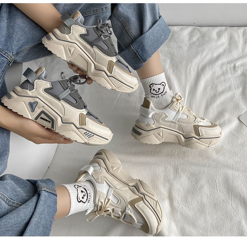 telijimi - Veterschoenen met platform