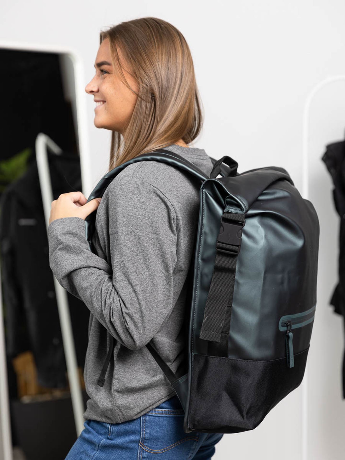 Buckle Rolltop Rucksack