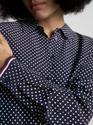 Camisa de bolinhas de corte regular