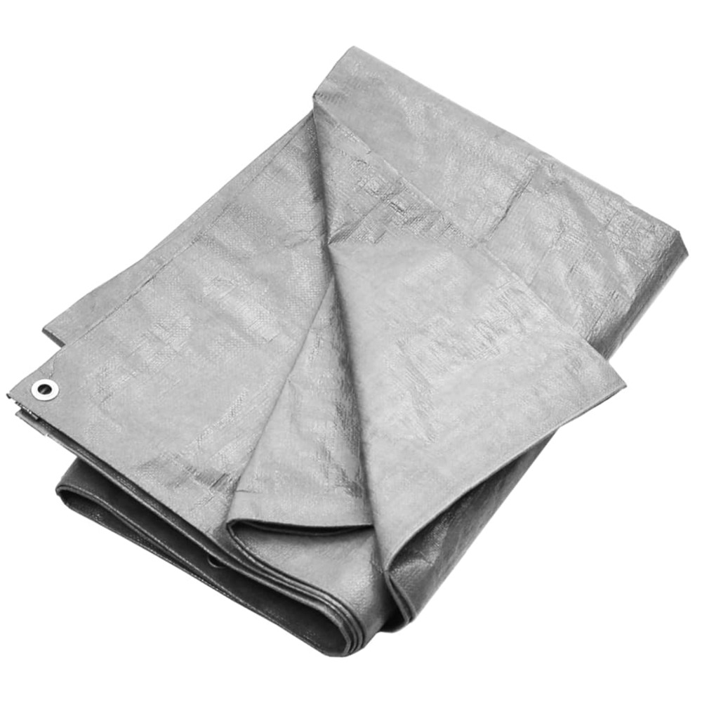 Bâche 180 g/m² 6x6 m gris pehd
