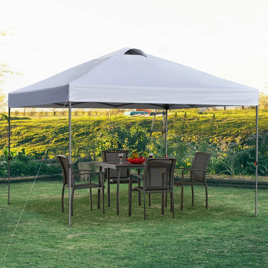 Outsunny Pop-Up-Pavillon zusammenfaltbar weiß