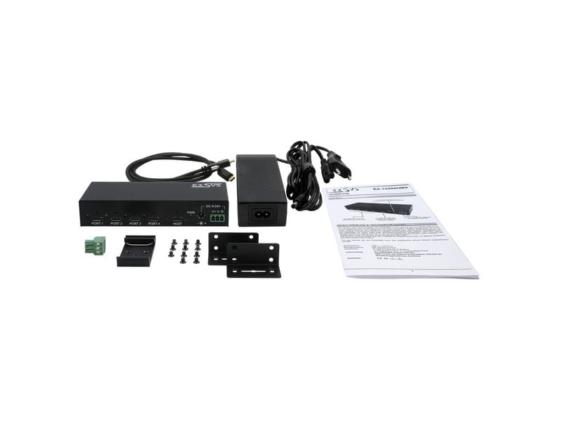 Exsys USB-Hub EX-12294HMS 4 Port USB 3.2 Gen 2 x 1 Metall HUB mit 4x USB-C Anschlüssen