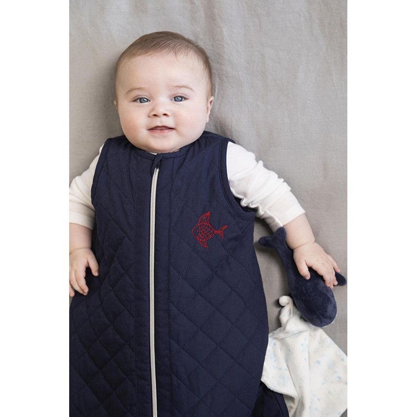 Gigoteuse sans manches matelassée en coton TOG 2,5 - Bleu marine