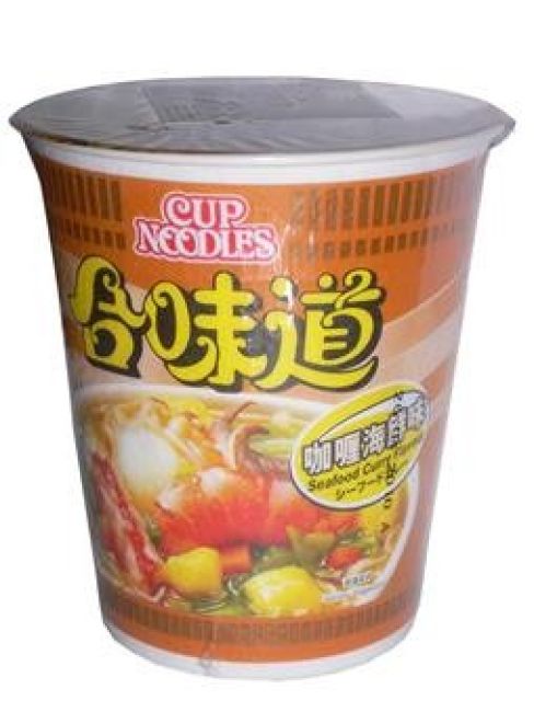 Nissin Cup Instant Noedels Zeevruchten Curry Smaak 75g