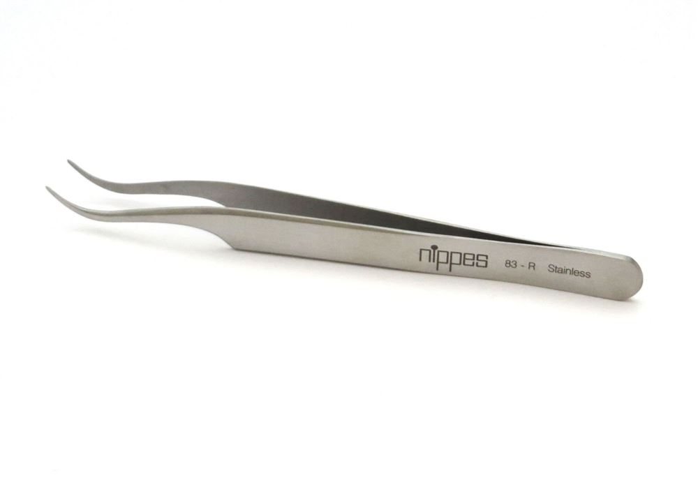 Nippes Zeckenpinzette 12cm abgewinkelt Inox 1 Stk