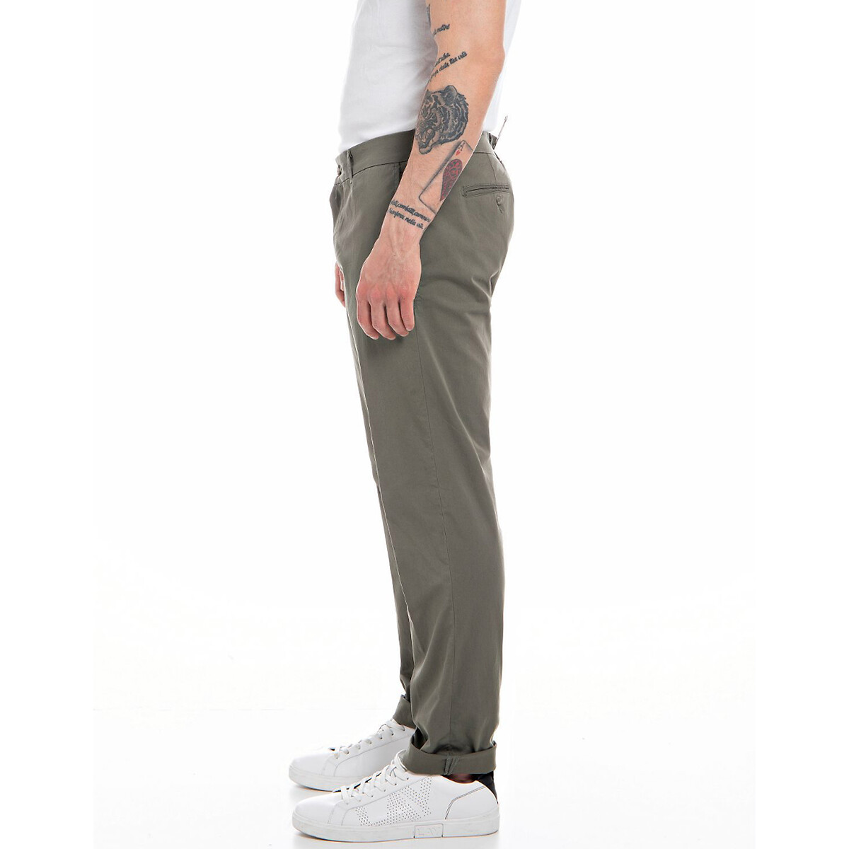 REPLAY<br>Calça chino slim fit Brad