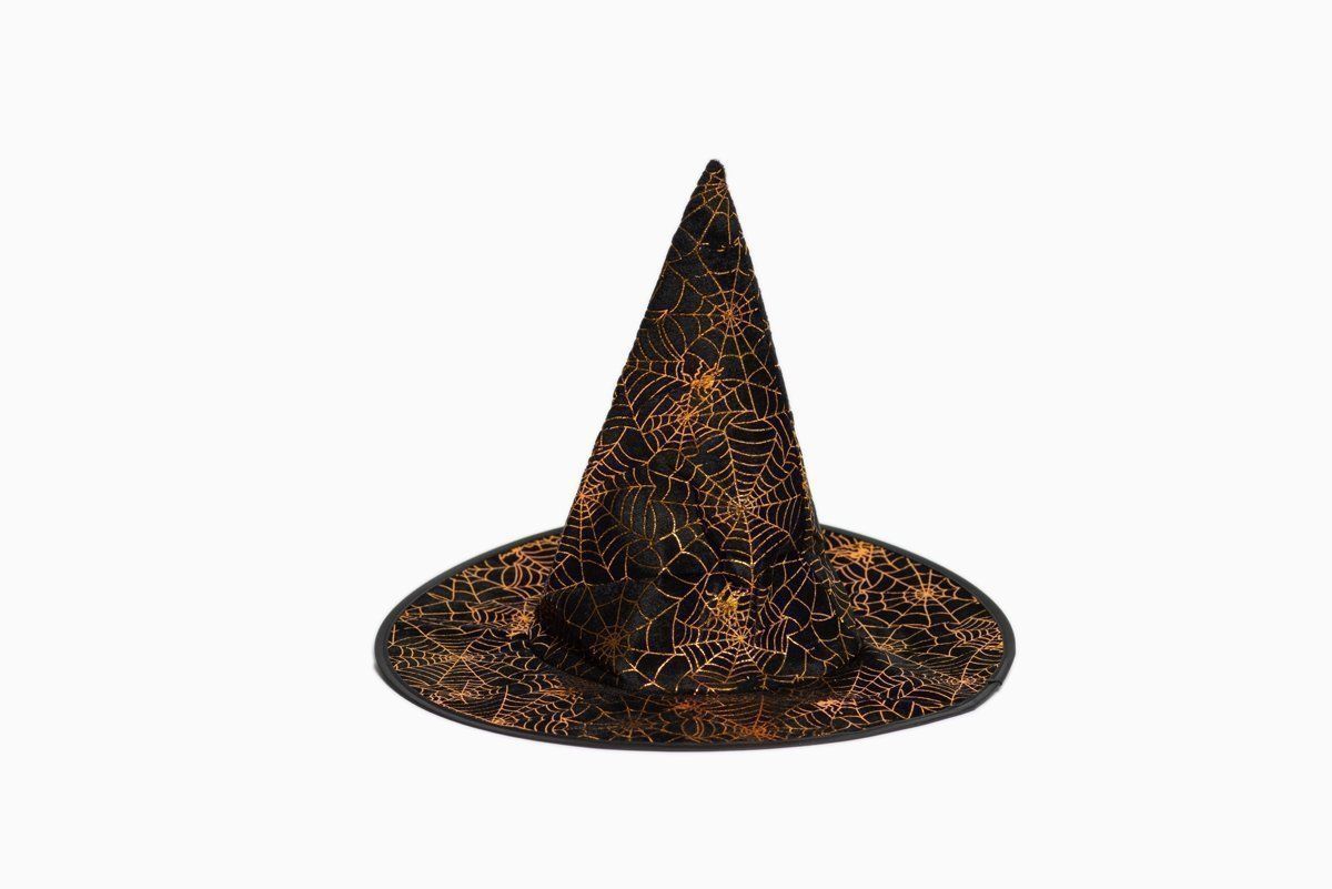 Halloween Heksenhoed Zwart Spinnenweb