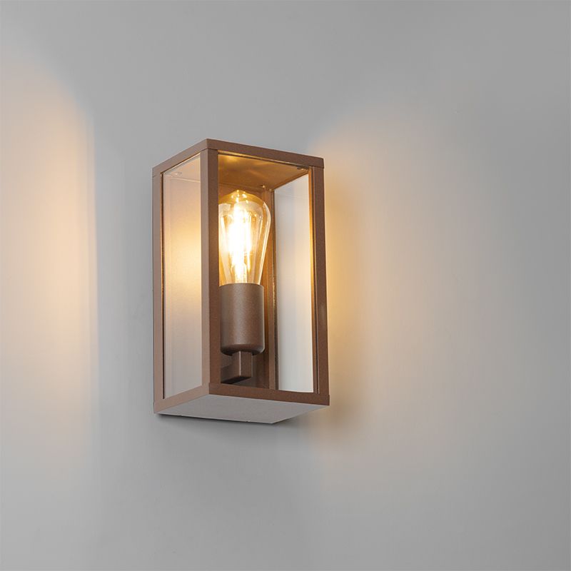 Industriële wandlamp roestbruin 26 cm IP44  - Charlois
