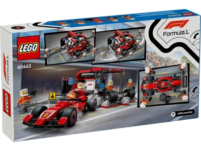 LEGO F1® pitstop en pitcrew met Ferrari auto (60443)