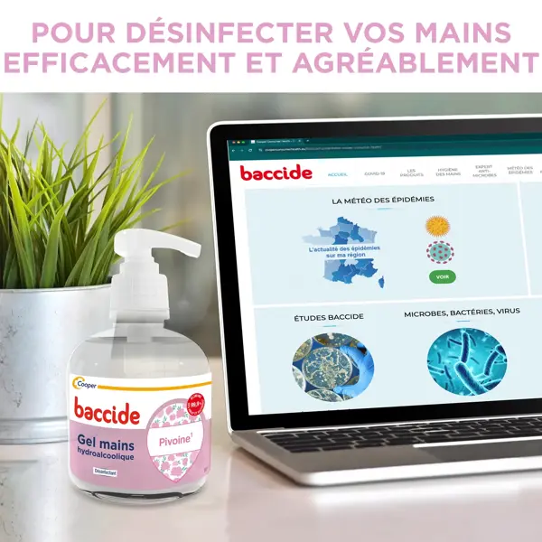 Baccide Désinfectant Gel hydroalcoolique Parfum Pivoine(1) 300ml