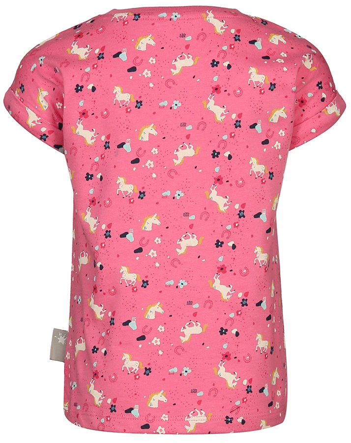 T-Shirt SPARKLING PONY gemustert in pink
