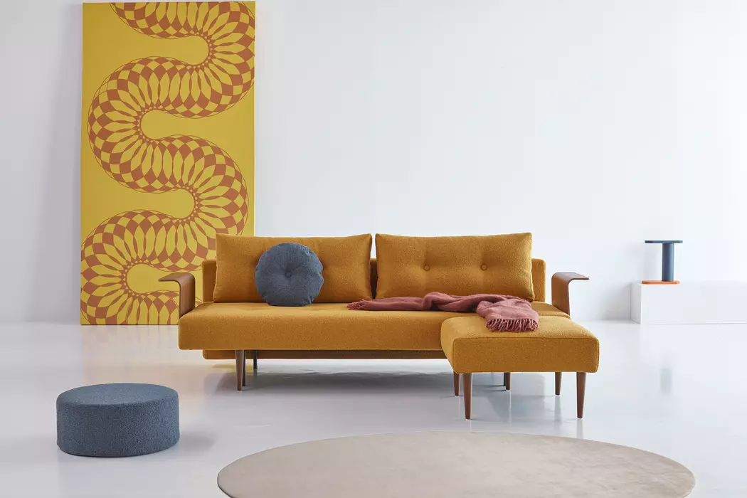 Schlafsofa mit Armlehnen Recast Plus dunkel