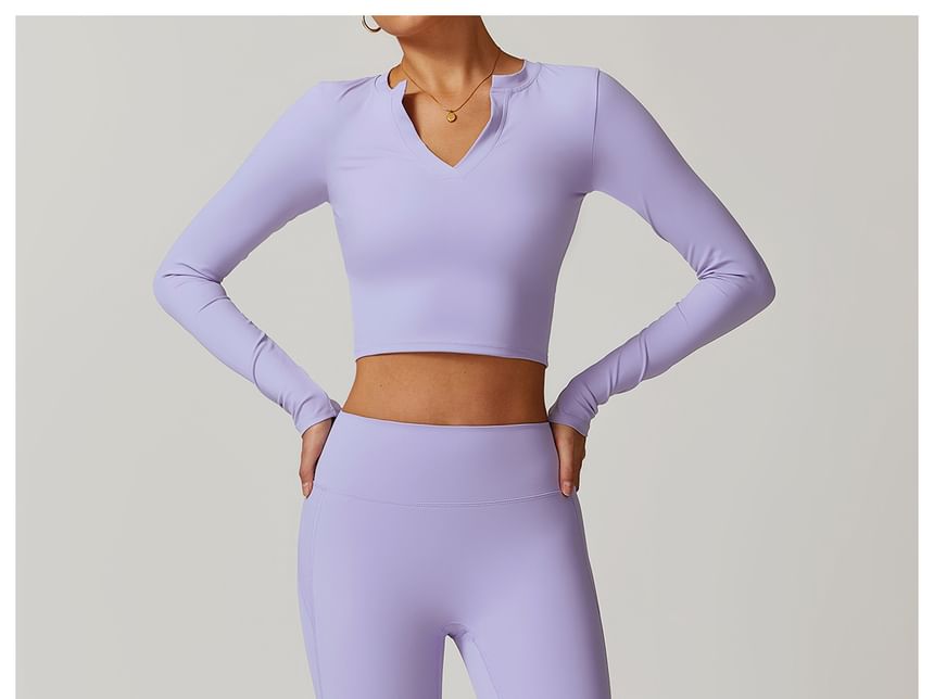 Skinniano - Hoge taille effen gesplitste uitlopende yogabroek