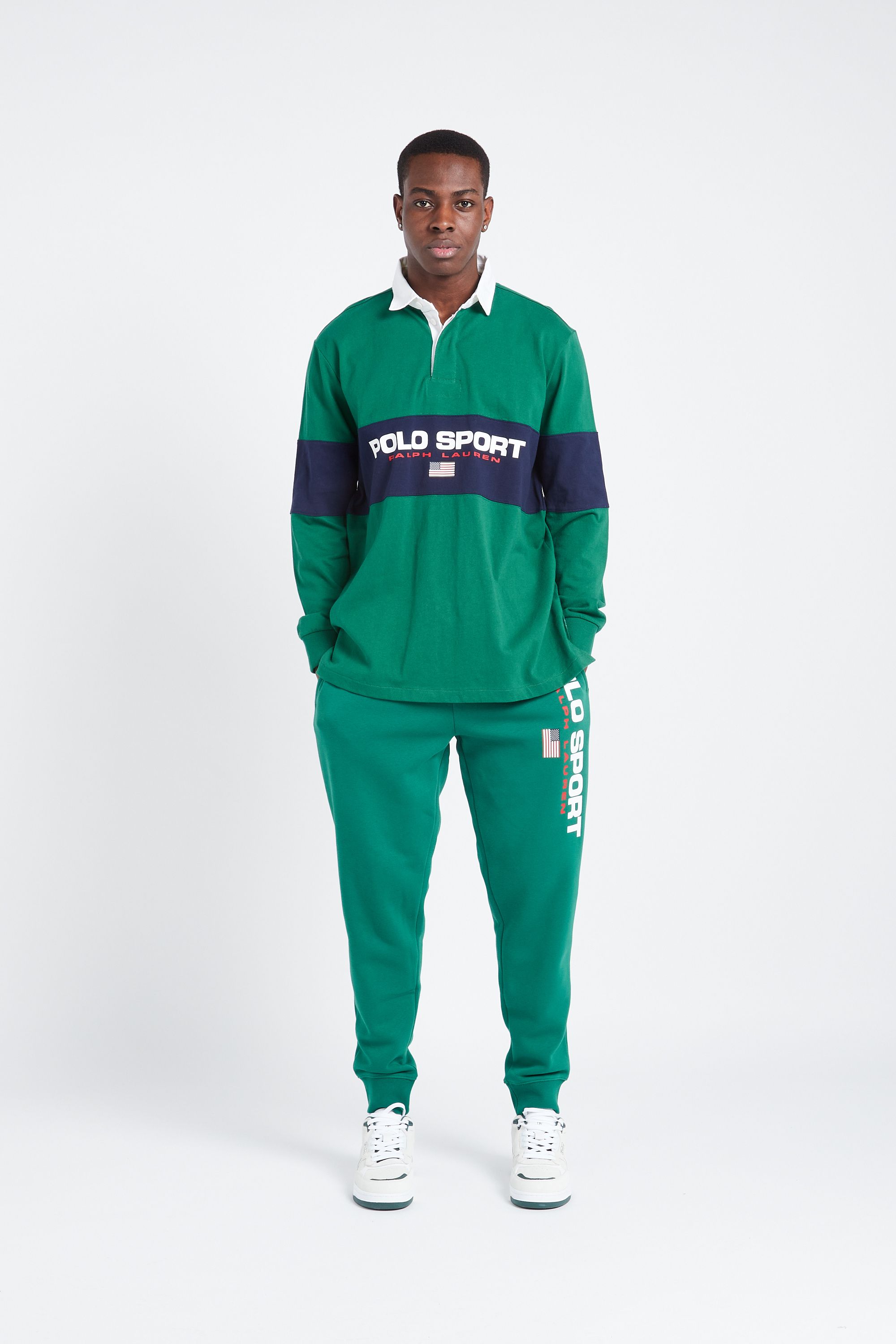POLO RALPH LAUREN Polo 10/1 JERSEY-LSL-RUG Vert