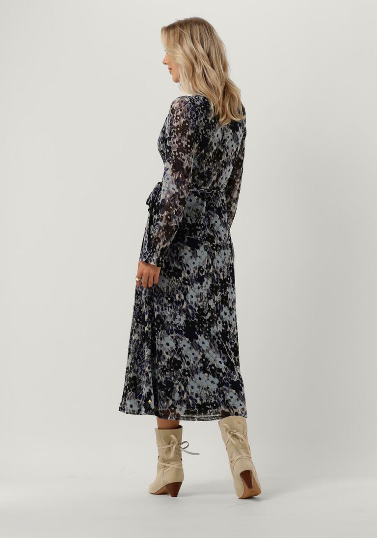 FABIENNE CHAPOT blauwe fabienne chapot midi jurk natasja mesh dress