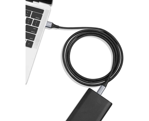 Andersson USB-A - USB-C 3.1 Gen 2 Braided Black/Space Gray 3m