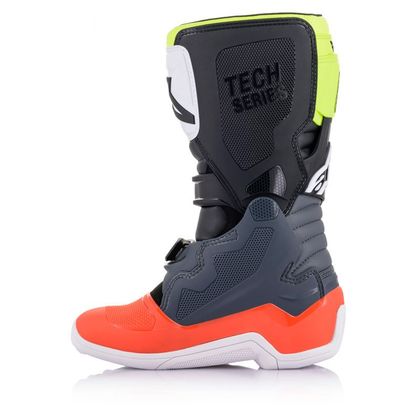 Bottes cross Alpinestars TECH 7 S - DARK GRAY RED FLUO YELLOW FLUO 2023 - Gris / Jaune