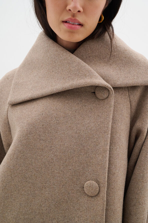 InWear PerryIW Short Coat Sandy grey melange
