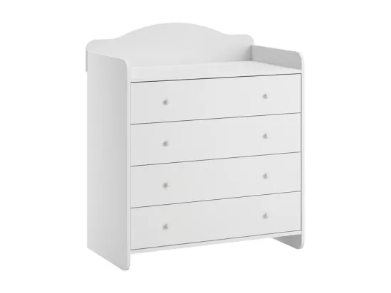 Lit évolutif 70x140 et commode à langer Megeve Blanc