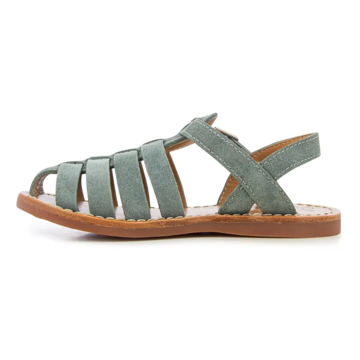 Pom d'Api Sandales Plage-Stitch Dad | Gris souris