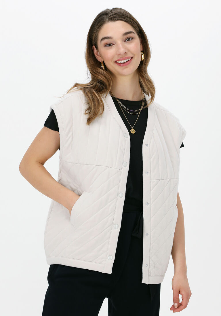 10DAYS beige 10days gilet quilted fleece vest