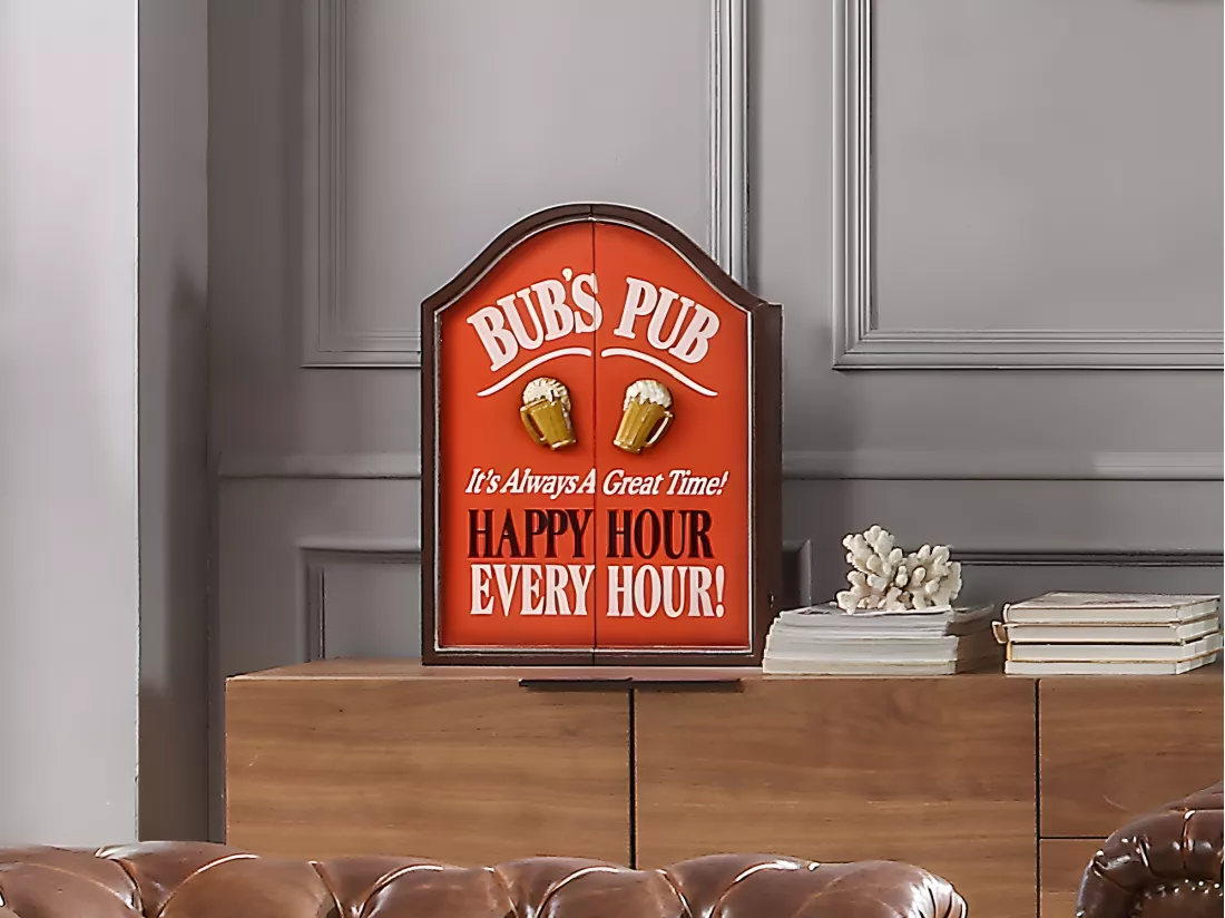 Jeu de fléchettes et plaque décorative HAPPY HOUR